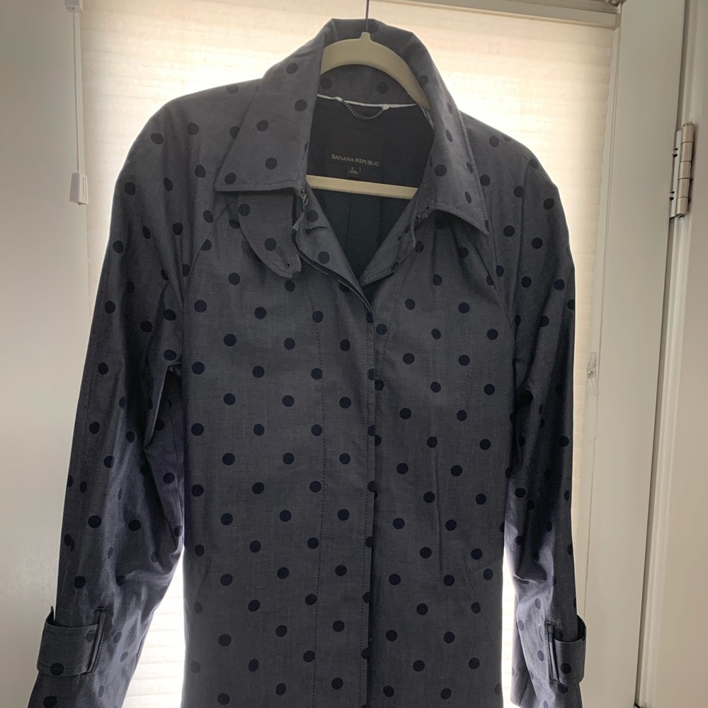 Banana Republic polka dot trench coat